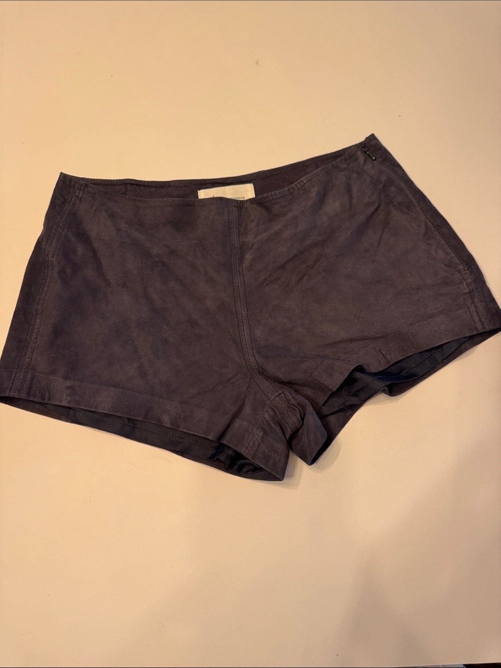 Anthropologie Navy Blue Suede Shorts sz 2 NWT